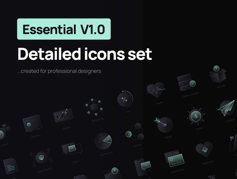 Essential V1.0 / 详细图标套装 Essential V1.0 / Detailed Icons Set figma格式