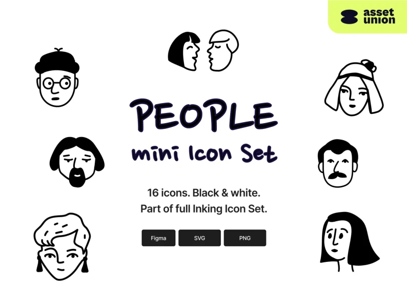 People - 墨水图标套装 People - Inking Icon Set sketch, figma格式