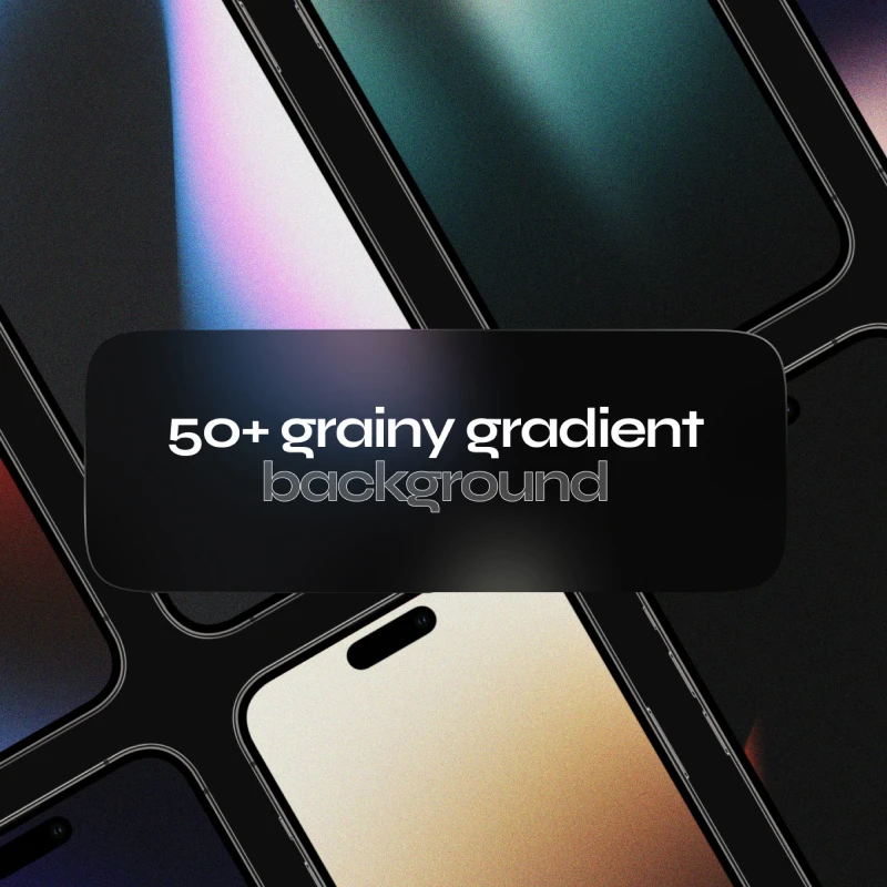 50多款颗粒渐变背景图案设计素材 Grainy Gradient Pro Background figma格式缩略图到位啦UI