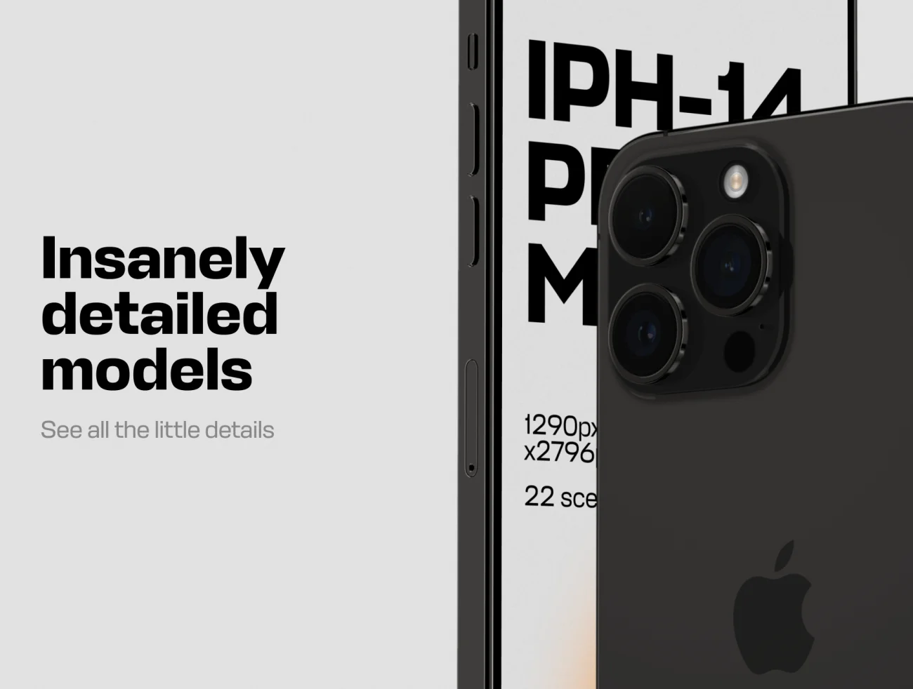 4k高清苹果手机iphone 14智能样机模型22款 iPhone 14 Pro Max Mockups .sketch .psd .lunacy-手机模型、样机、苹果设备-到位啦UI