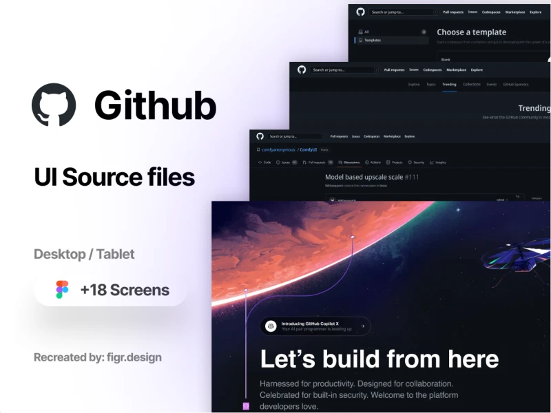 Github 网站UI .fig素材下载