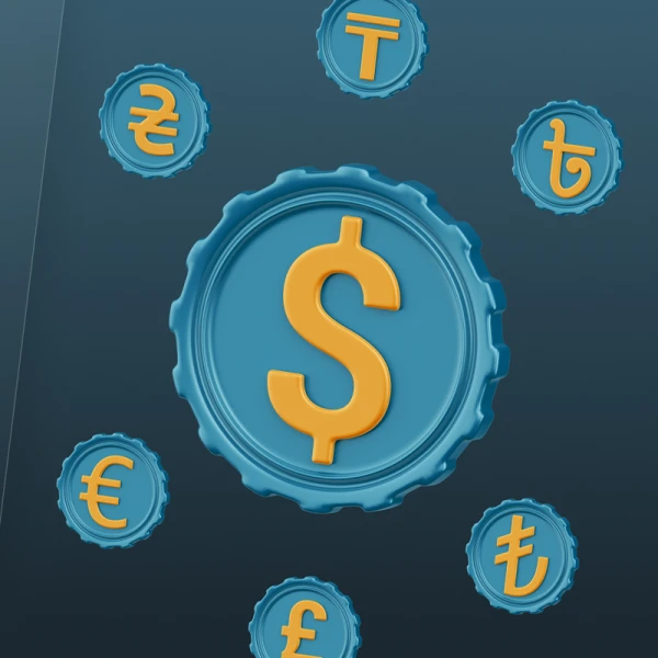 货币符号3D图标模型16款欧元美元英镑法郎人民币符号 Money Signs 3D Icon Set