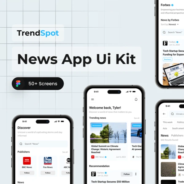 TrendSpot - 新闻App UI套件