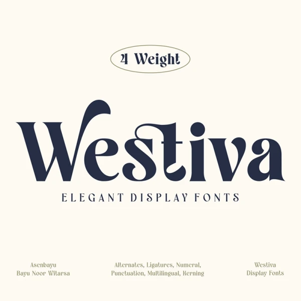 Westiva字体家族 Westiva Fonts Family otf格式