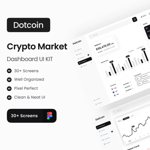 DotCoin - 加密市场仪表板 UI 套件