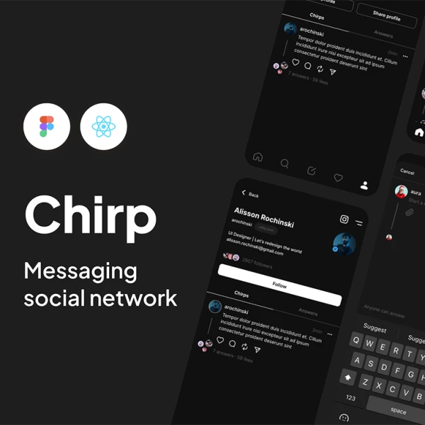 Chirp - 消息社交网络源码模板素材