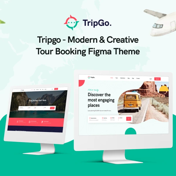 Tripgo - 现代创意旅行预订Figma主题