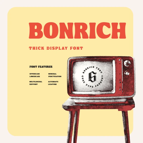 Bonrich字体 Bonrich Font otf格式