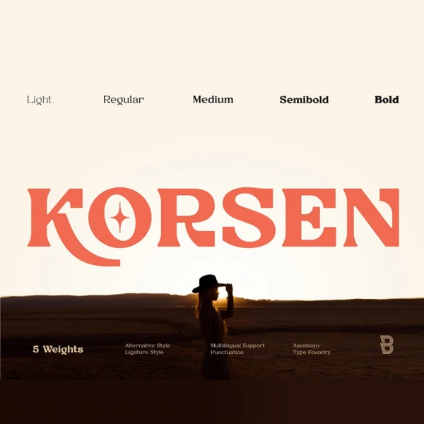 Korsen字体系列 Korsen Fonts Family otf格式
