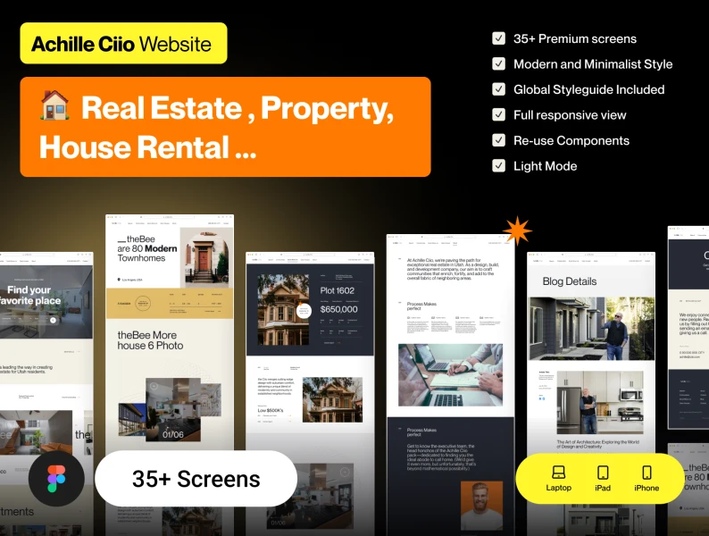 Achille Ciio - 房地产网站模板 Achille Ciio - Real Estate Web Templates