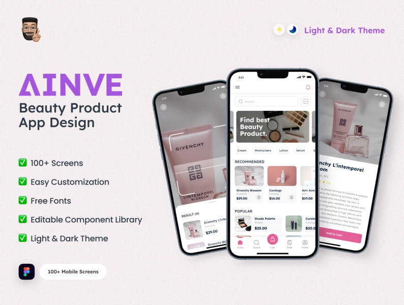 Ainve 美容产品应用程序设计 Ainve Beauty Product App Design