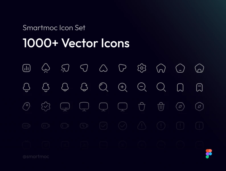 Smartmoc 1,000+高质量图标集 Smartmoc Icon Set | 1,000+ Icons