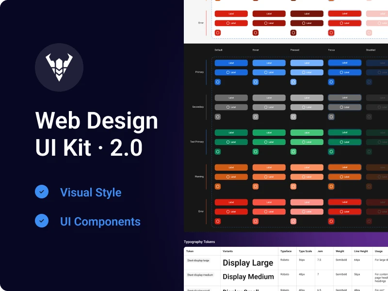 Web Design UI Kit素材下载：为您的网站设计提供更全面的支持 figma格式