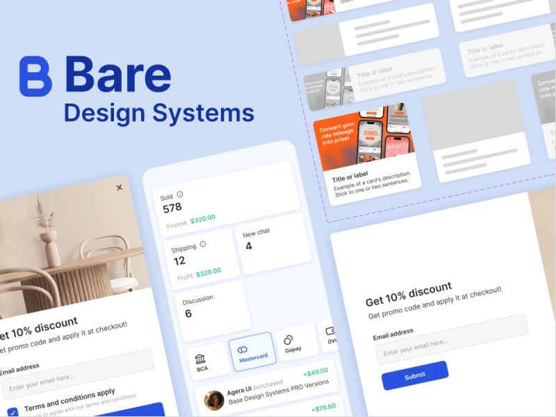 Bare UI设计系统 - 极简无限的Bare UI设计系统素材下载 figma格式