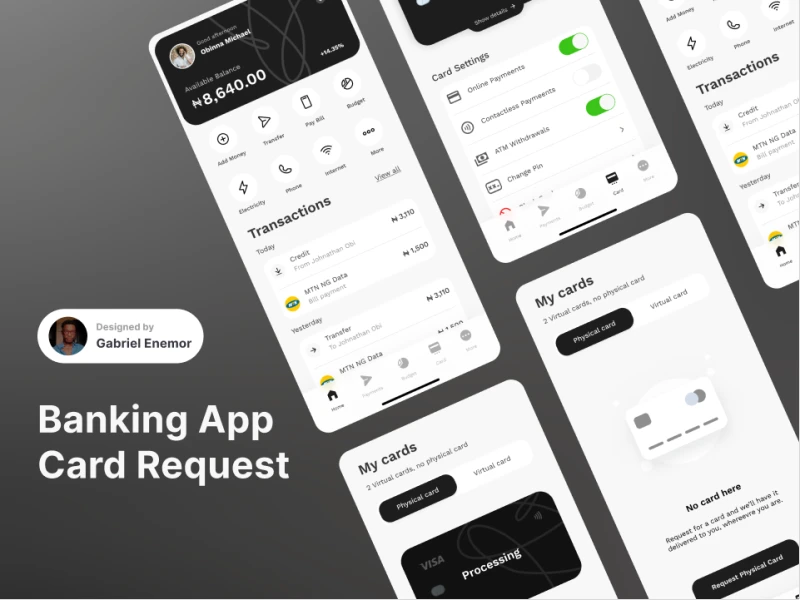 银行app UI - 安全、易于使用的银行应用UI设计 figma格式