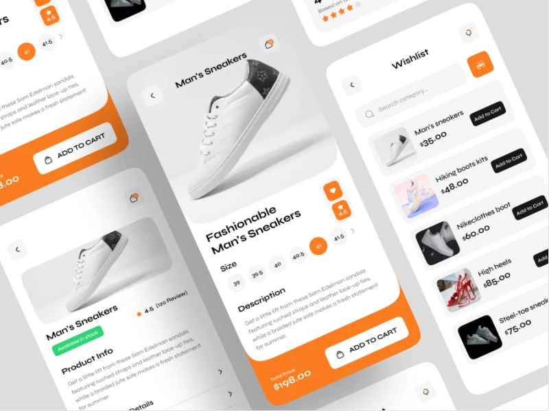 鞋类电商App UI素材下载 - 潮流时尚，简约设计 figma格式