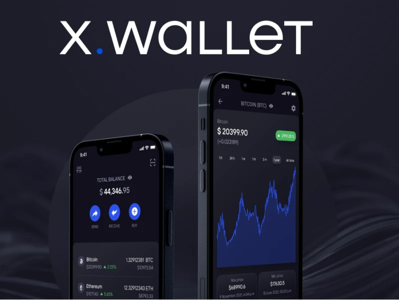 深色金融支付钱包X wallet app ui: 深色金融支付钱包X的现代感设计素材下载 figma格式
