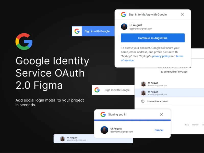 GIS – Google Identity Services授权登录组件UI设计素材下载 figma格式