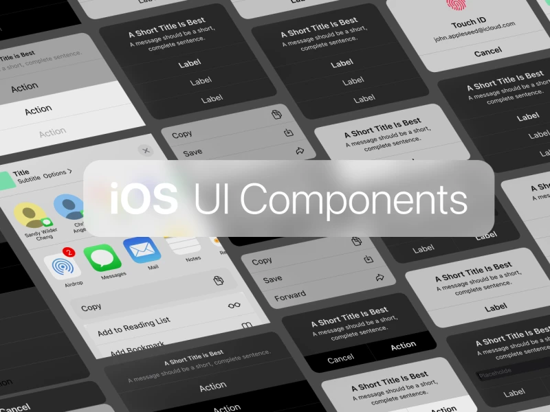 iOS系统组件UI设计素材下载 figma格式