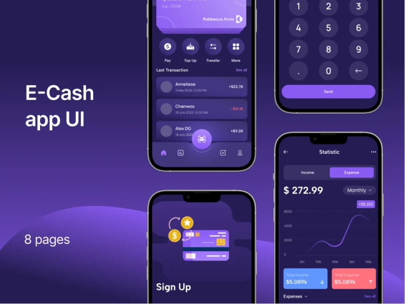 金融支付App UI设计素材下载 figma格式
