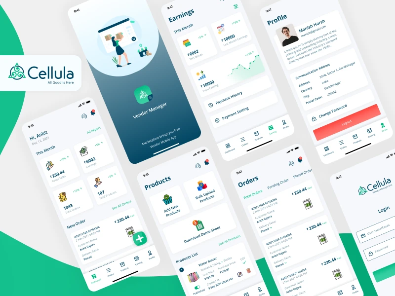 Cellula社区电商、百货电商App UI设计素材下载 figma格式