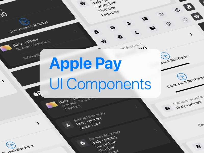 iOS Apple Pay UI组件设计素材下载 figma格式