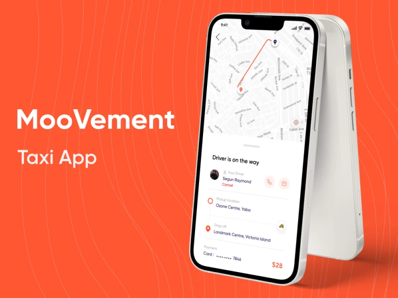 MooVement 打车app UI：出行打车应用界面设计 figma格式