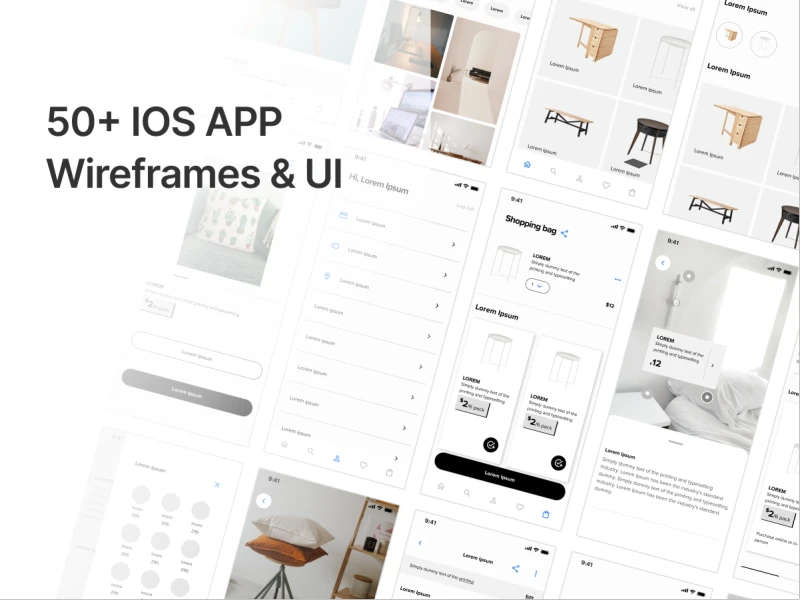 50+ IOS应用线框图和UI素材下载 figma格式