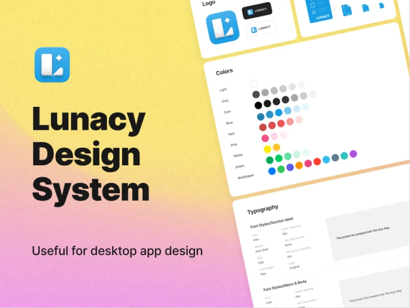 桌面设计系统工具：Lunacy Design System 桌面设计系统 下载 figma格式