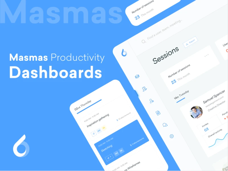 数据可视化UI设计：Masmas dashboard ui 下载 figma格式
