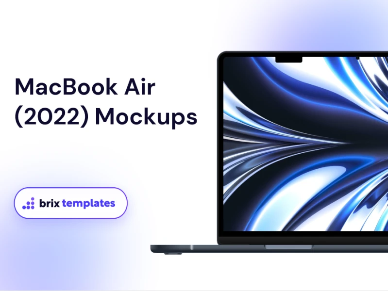 MacBook Air 样机Mockups (2022)：逼真的MacBook Air模拟器模板，方便展示您的设计 figma格式