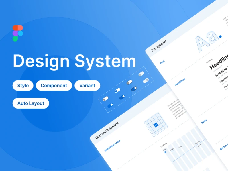 简洁UI设计系统：简洁、美观的UI设计系统素材下载 figma格式