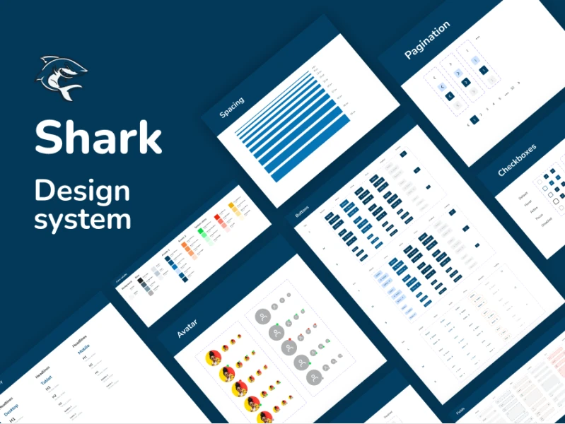 Shark Design系统：基础设计系统，提供全面的设计解决方案，满足用户多种需求素材下载 figma格式