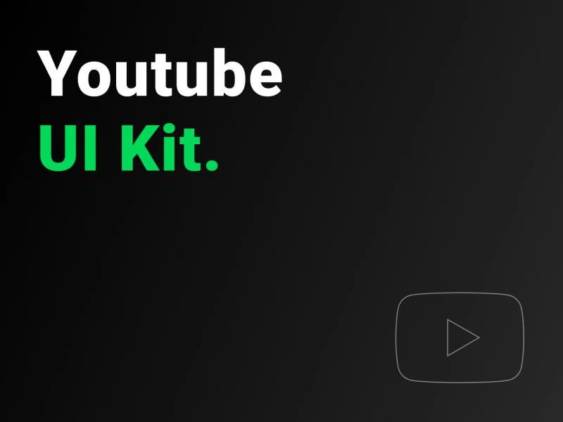 YouTube视频App UI Kit素材下载 - 适用于YouTube视频应用的界面设计，包含多种UI组件和元素 figma格式