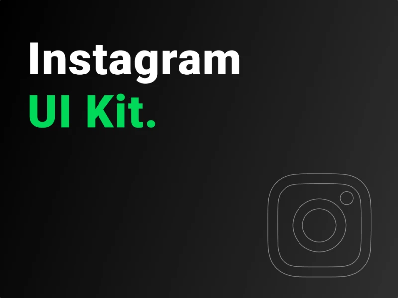 社交App Instagram UI素材下载 - 适用于Instagram社交应用的移动应用界面设计 figma格式