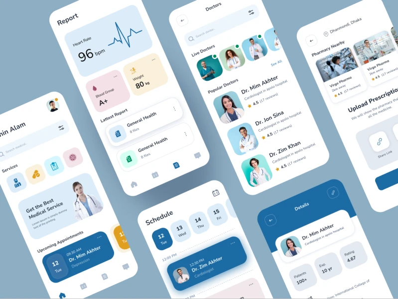 医疗app UI - 下载医疗app UI素材 figma格式