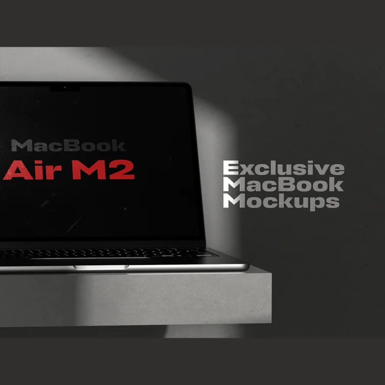 Macbook Air M2 苹果电脑智能样机 Figma、Illustrator、Sketch Figma、Photoshop、Sketch缩略图到位啦UI