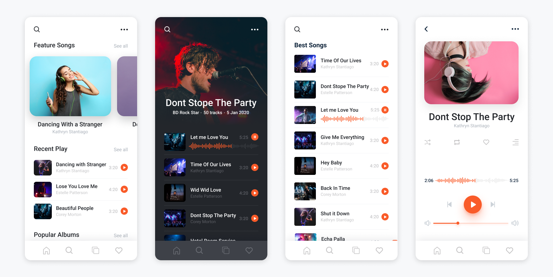 音乐app UI，提供优质的音乐服务，提高用户体验素材下载 figma格式-UI/UX-到位啦UI