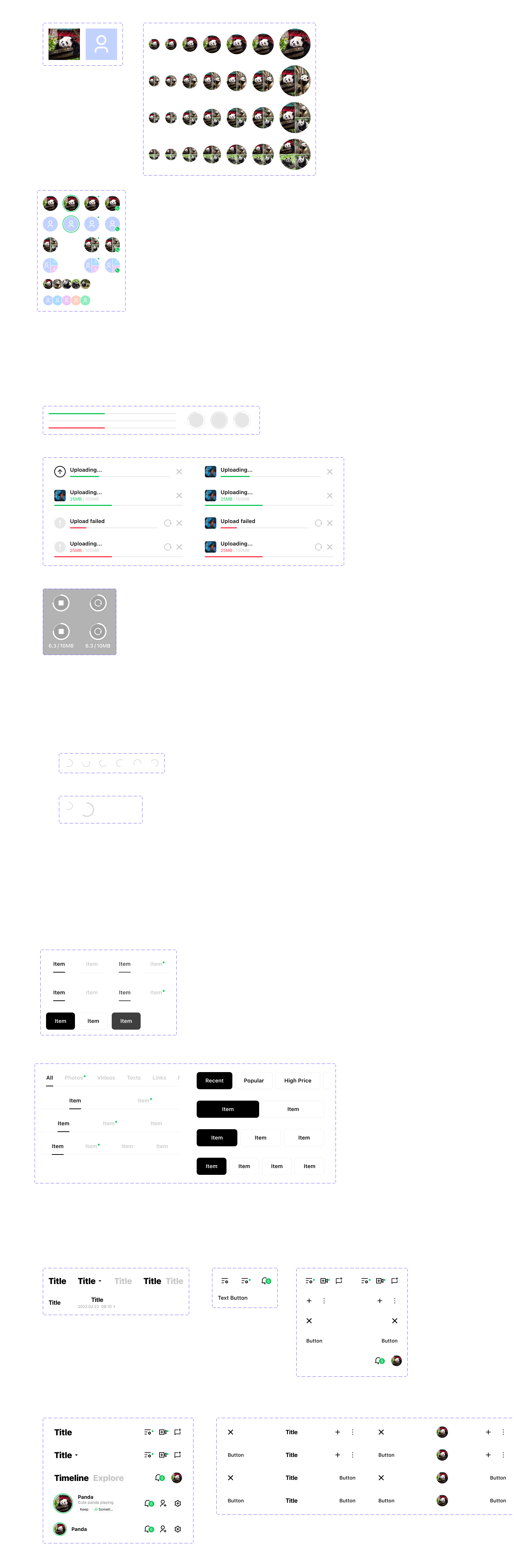 LINE app UI 设计系统（非官方）- 免费下载UI素材 figma格式-UI/UX-到位啦UI