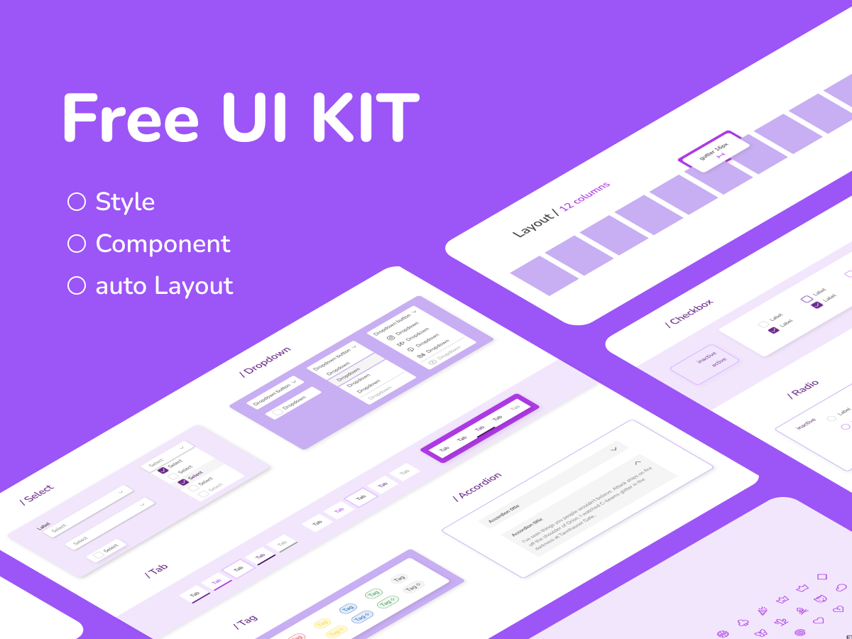 简洁Web UI设计系统：简洁、现代的Web UI设计系统，助力你的网站设计 figma格式-UI/UX-到位啦UI