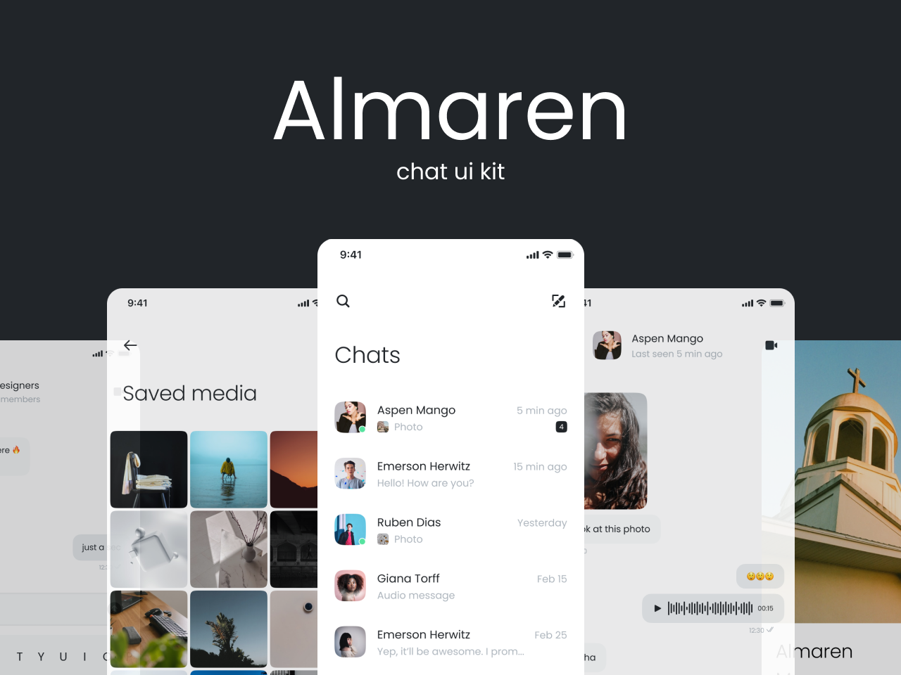 社交App Almaren UI素材下载 - 适用于Almaren社交应用的移动应用界面设计 figma格式-UI/UX-到位啦UI