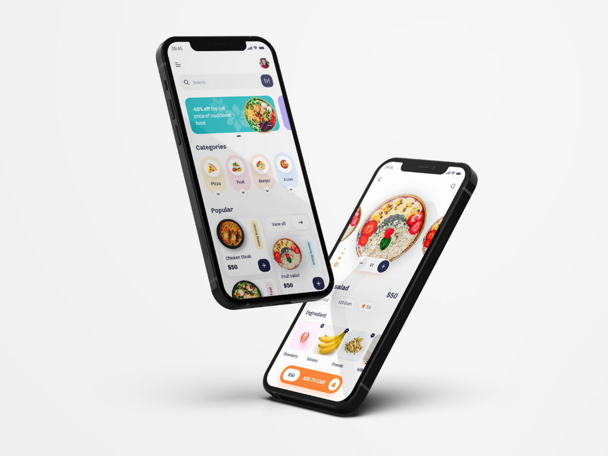 美食外卖app：美食、外卖服务的UI设计系统素材下载 xd格式-UI/UX-到位啦UI