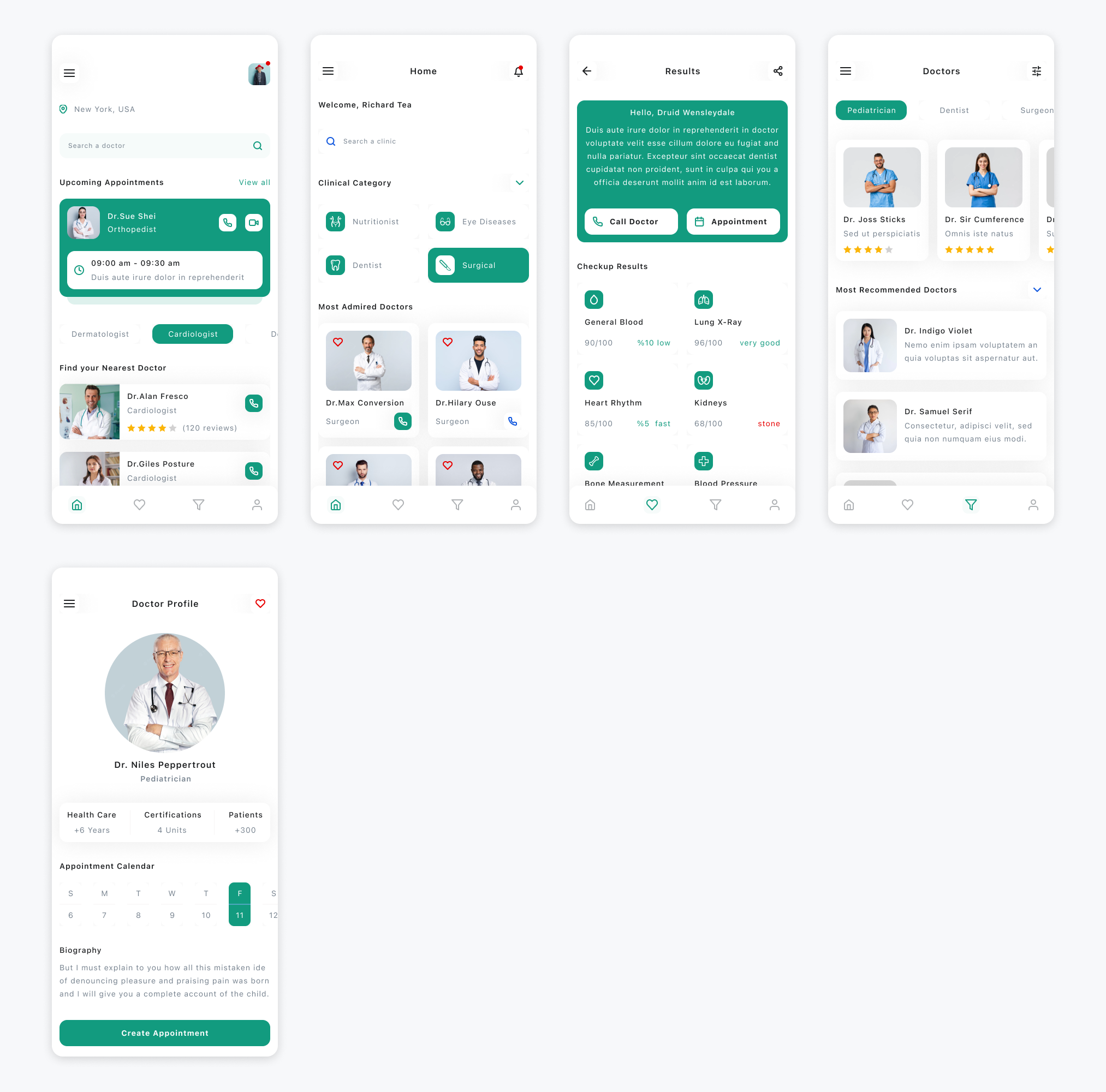 医疗app ui: 医疗应用UI设计，提高用户就医效率 figma格式-UI/UX-到位啦UI