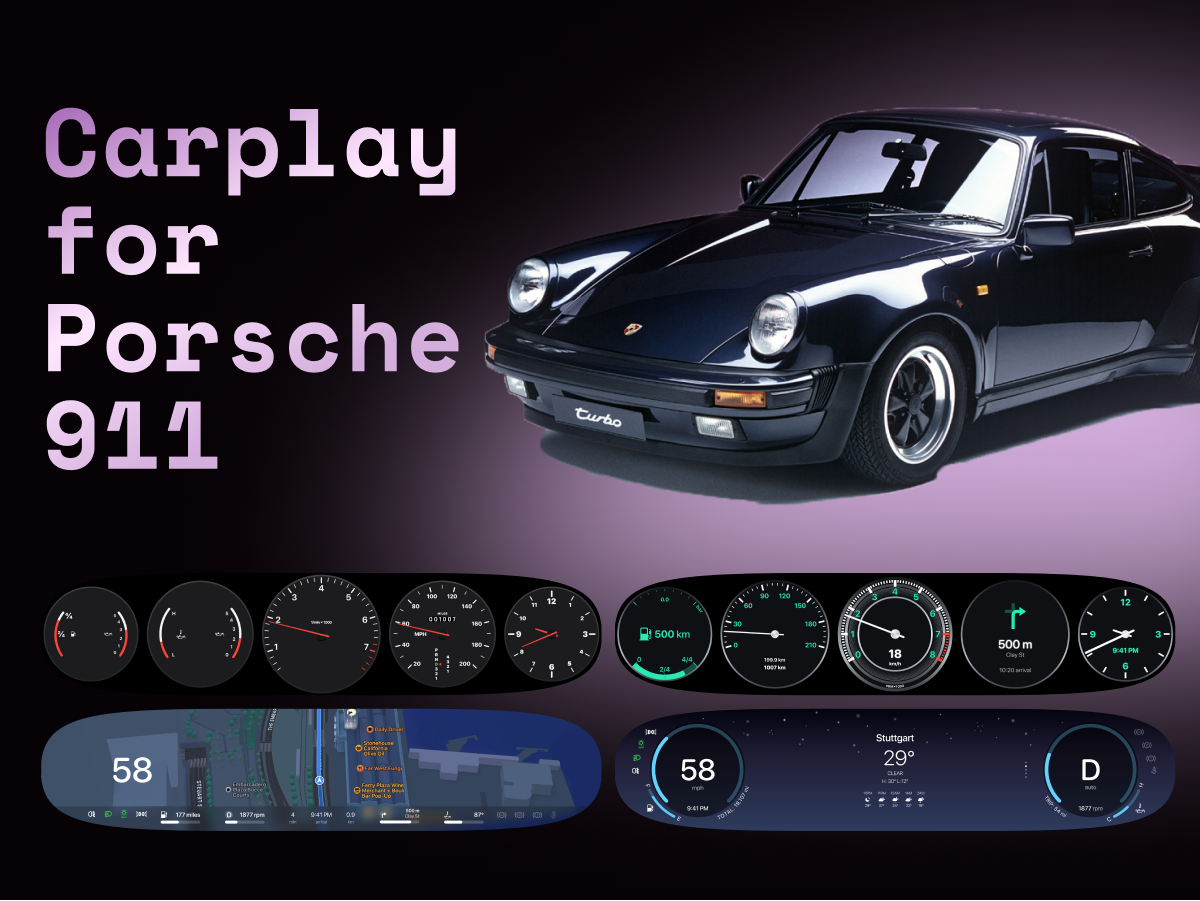 Carplay for 911 - 智能驾驶UI素材下载 figma格式-UI/UX-到位啦UI