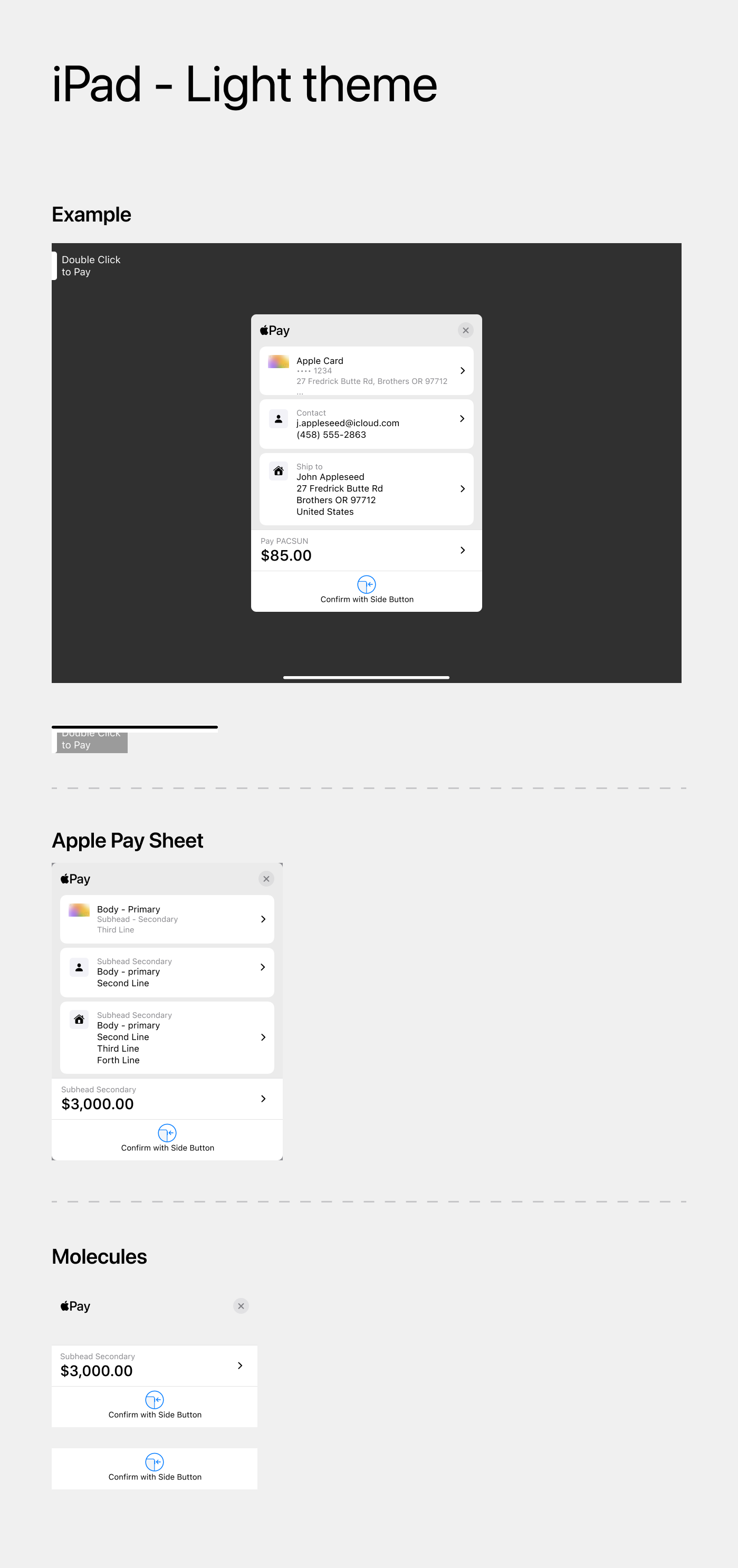 iOS Apple Pay UI组件设计素材下载 figma格式-UI/UX-到位啦UI