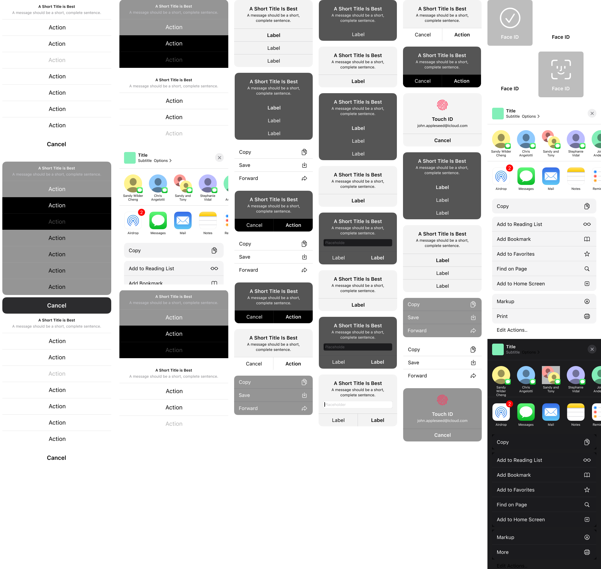 iOS系统组件UI设计素材下载 figma格式-UI/UX-到位啦UI