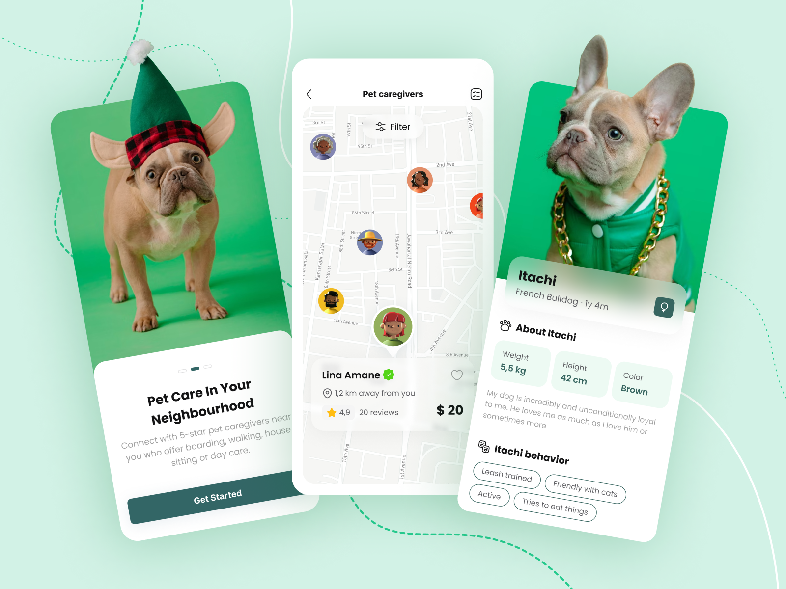 3种颜色主题的宠物app ui设计下载 figma格式-UI/UX-到位啦UI