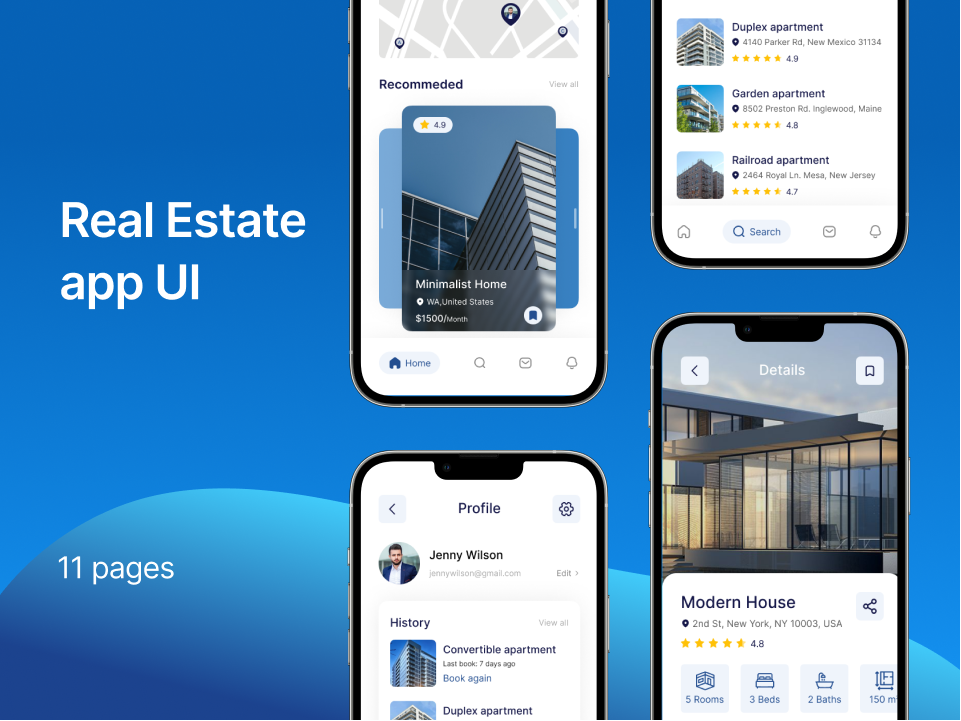 租房售房app ui figma格式-UI/UX-到位啦UI