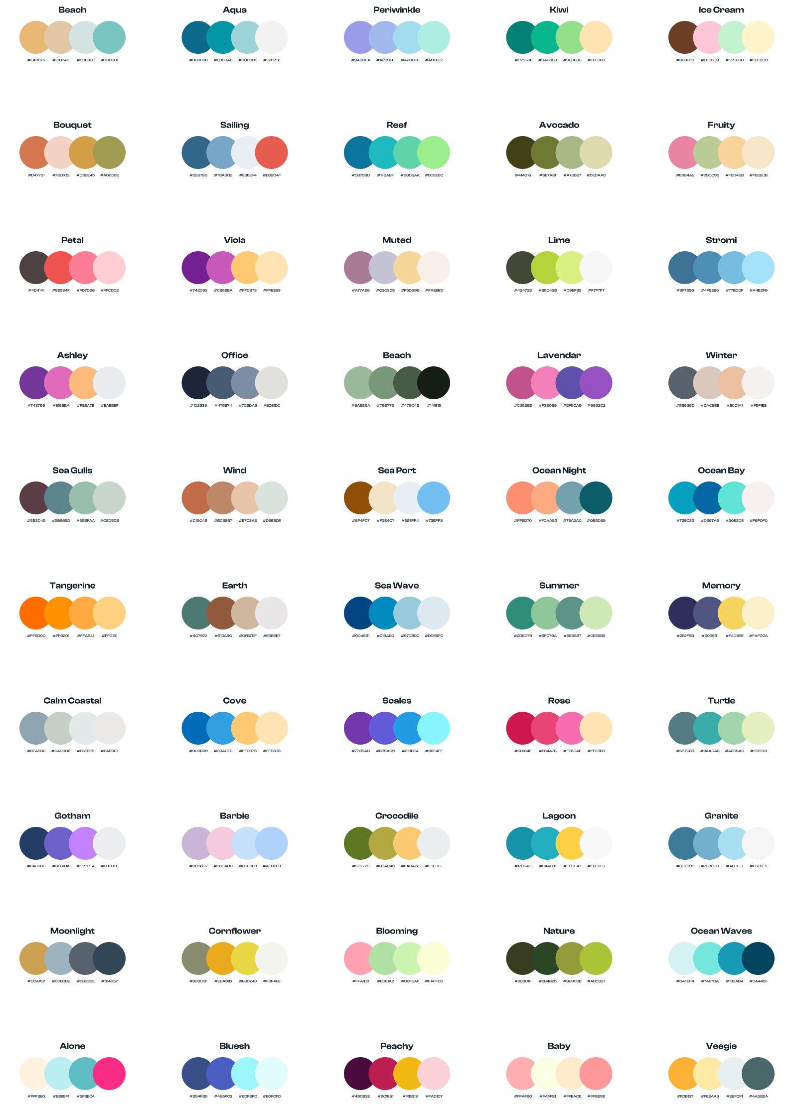 配色方案50个素材下载 figma格式-UI/UX-到位啦UI