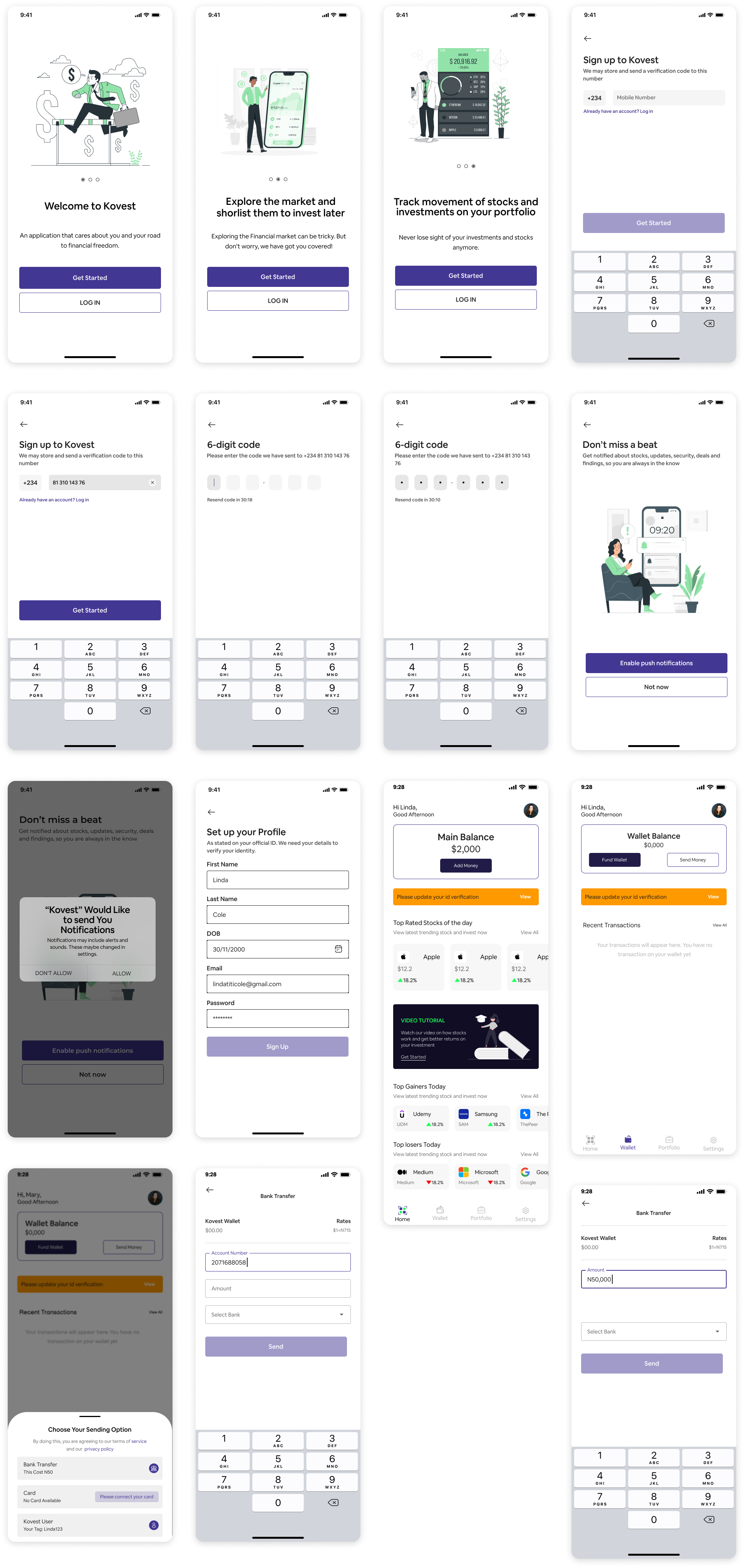 金融投资app UI设计：安全稳健的金融投资应用UI设计 figma格式-UI/UX-到位啦UI